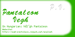 pantaleon vegh business card